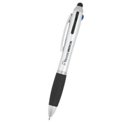 Three-in-One Pen with Stylus - 10170_SILBLK_Silkscreen