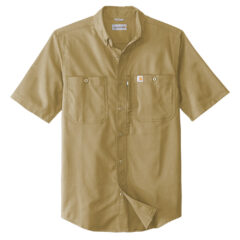 Carhartt® Rugged Professional™ Series Short Sleeve Shirt - 10274-DarkKhaki-5-CT102537DarkKhakiFlatFront-1200W