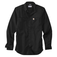 Carhartt® Rugged Professional™ Series Long Sleeve Shirt - 10275-Black-5-CT102538BlackFlatFront-1200W