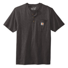 Carhartt® Short Sleeve Henley T-Shirt - 10326-CarbonHthr-5-CTK84CarbonHthrFlatFront3-337W