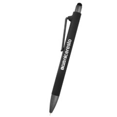 Sonnie Rubberized Pen - 11981_BLK_Silkscreen