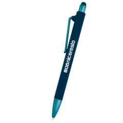 Sonnie Rubberized Pen - 11981_NAV_Silkscreen