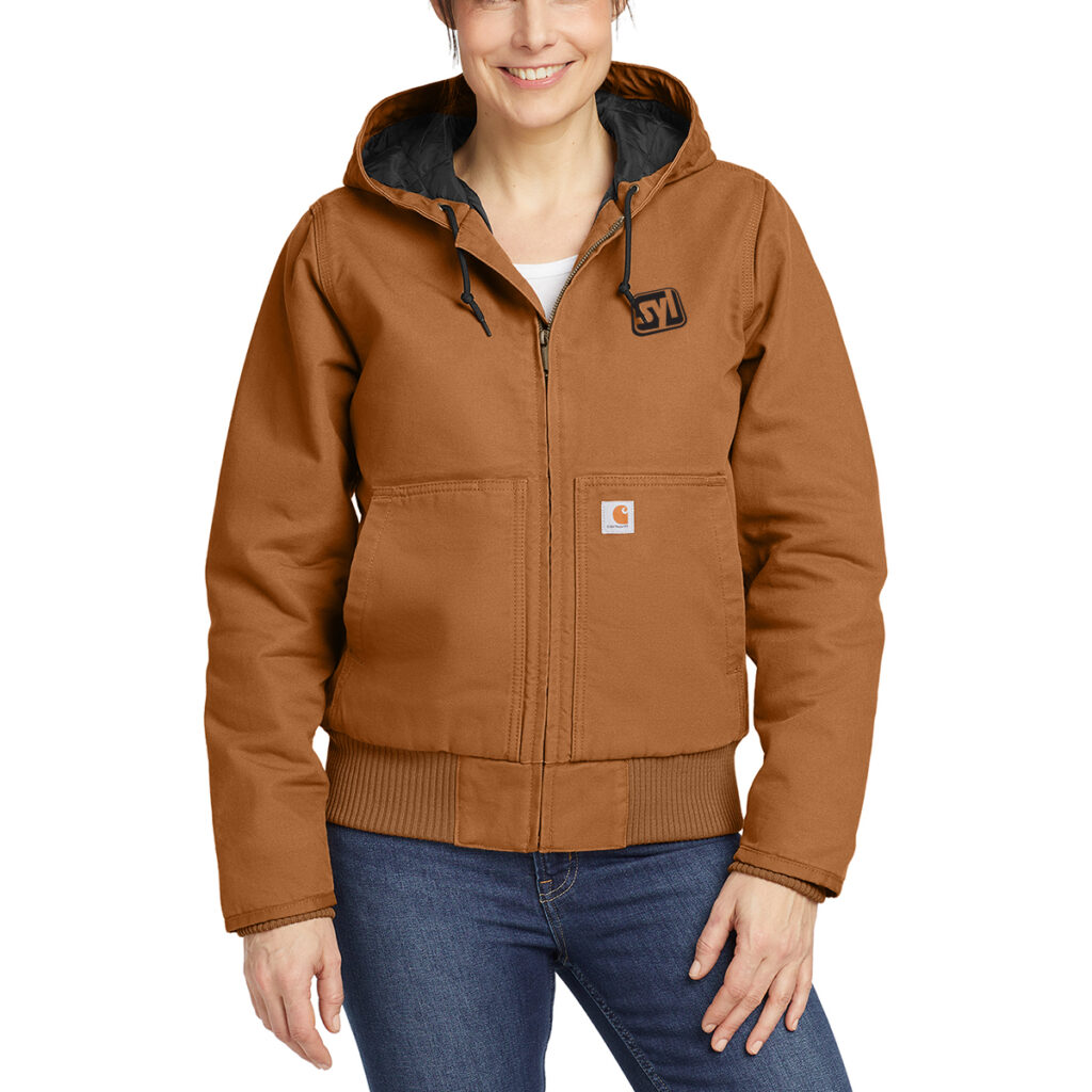 Carhartt® Women’s Washed Duck Active Jac - 1200W-10764-CarharttBr-0-CT104053CarharttBrModelFront2