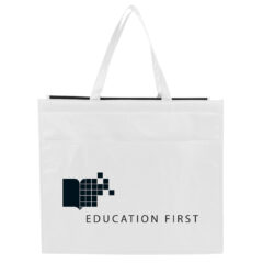 Matte Cooler Tote Bag with 100% rPET Material - 30085_WHT_Silkscreen