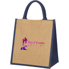 Escape Jute Tote Bag - 3621_NATBLU_Colorbrite