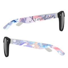 Full Color Colorblock Malibu Sunglasses - 56287_BLKWHT_Megabrite