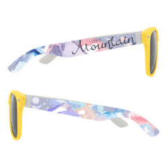 Full Color Colorblock Malibu Sunglasses - 56287_BRTYELWHT_Megabrite