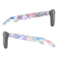 Full Color Colorblock Malibu Sunglasses - 56287_GRAWHT_Megabrite