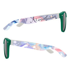 Full Color Colorblock Malibu Sunglasses - 56287_GRKWHT_Megabrite