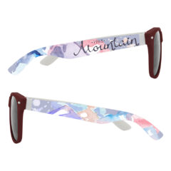 Full Color Colorblock Malibu Sunglasses - 56287_MARWHT_Megabrite