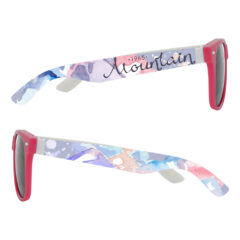 Full Color Colorblock Malibu Sunglasses - 56287_PNKWHT_Megabrite