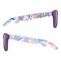 Full Color Colorblock Malibu Sunglasses - 56287_PURWHT_Megabrite