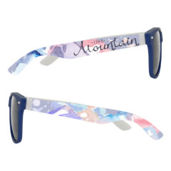 Full Color Colorblock Malibu Sunglasses - 56287_ROYWHT_Megabrite