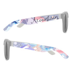 Full Color Colorblock Malibu Sunglasses - 56287_SILWHT_Megabrite