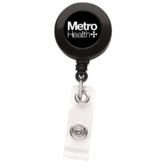 Opaque “Better” Round Badge Reel - BH1_BK_DECORATED