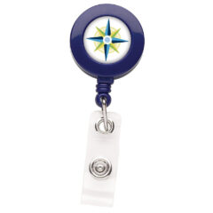 Opaque “Better” Round Badge Reel - BH1_BL_DECORATED