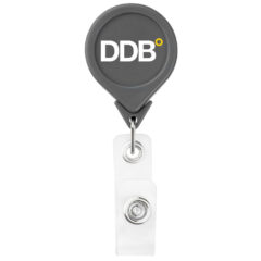 Opaque “Best” Round Badge Reel - BH3_GY_DECORATED