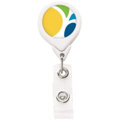 Opaque “Best” Round Badge Reel - BH3_WH_DECORATED