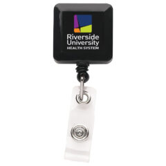 Opaque “Good” Square Badge Reel - BHS7_BK_DECORATED