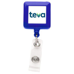 Opaque “Good” Square Badge Reel - BHS7_BL_DECORATED