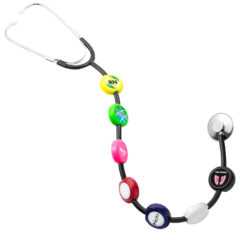 Antimicrobial Saucer Stethoscope ID Tag - ST99_GLAM_DECORATED