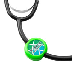 Antimicrobial Saucer Stethoscope ID Tag - ST99_GR_GLAM