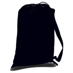 Drawstring Laundry Bag - black