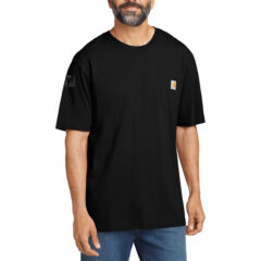 Carhartt® Tall Workwear Pocket Short Sleeve T-Shirt - 1200W-9614-Black-0-CTTK87BlackModelFront4