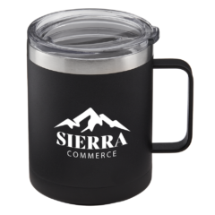 Powder Coated Stainless Steel Camping Mug – 14 oz - 1638460714_4759_Black_Angle