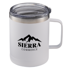 Powder Coated Stainless Steel Camping Mug – 14 oz - 1638480640_4759_White_Angle
