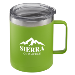 Powder Coated Stainless Steel Camping Mug – 14 oz - 1638480666_4759_Lime_Angle