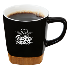 Ceramic Mug with Removable Bamboo Coaster – 11 oz - 1654022205_4825_Black_Angle_Hero