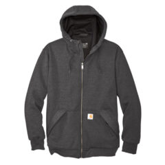 Carhartt® Midweight Thermal-Lined Full-Zip Sweatshirt - 23374-CarbonHthr-5-CT104078CarbonHthrFlatFront-337W