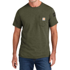 Carhartt Force® Short Sleeve Pocket T-Shirt - 23375-BasilHthr-1-CT104616BasilHthrModelFront-1200W