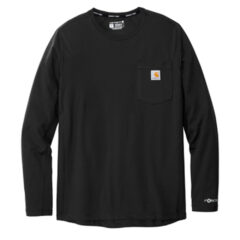 Carhartt Force® Long Sleeve Pocket T-Shirt - 23376-Black-5-CT104617BlackFlatFront-337W
