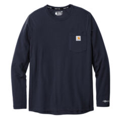 Carhartt Force® Long Sleeve Pocket T-Shirt - 23376-Navy-5-CT104617NavyFlatFront-337W