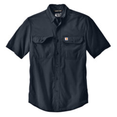 Carhartt Force® Solid Short Sleeve Shirt - 23378-Navy-5-CT105292NavyFlatFront1-337W