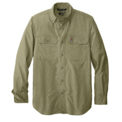 Carhartt Force® Solid Long Sleeve Shirt - 23379-BurntOlive-5-CT105291BurntOliveFlatFront2-337W