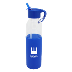 Borosilicate Bottle with Silicone Sleeve – 20 oz - 75520-blue