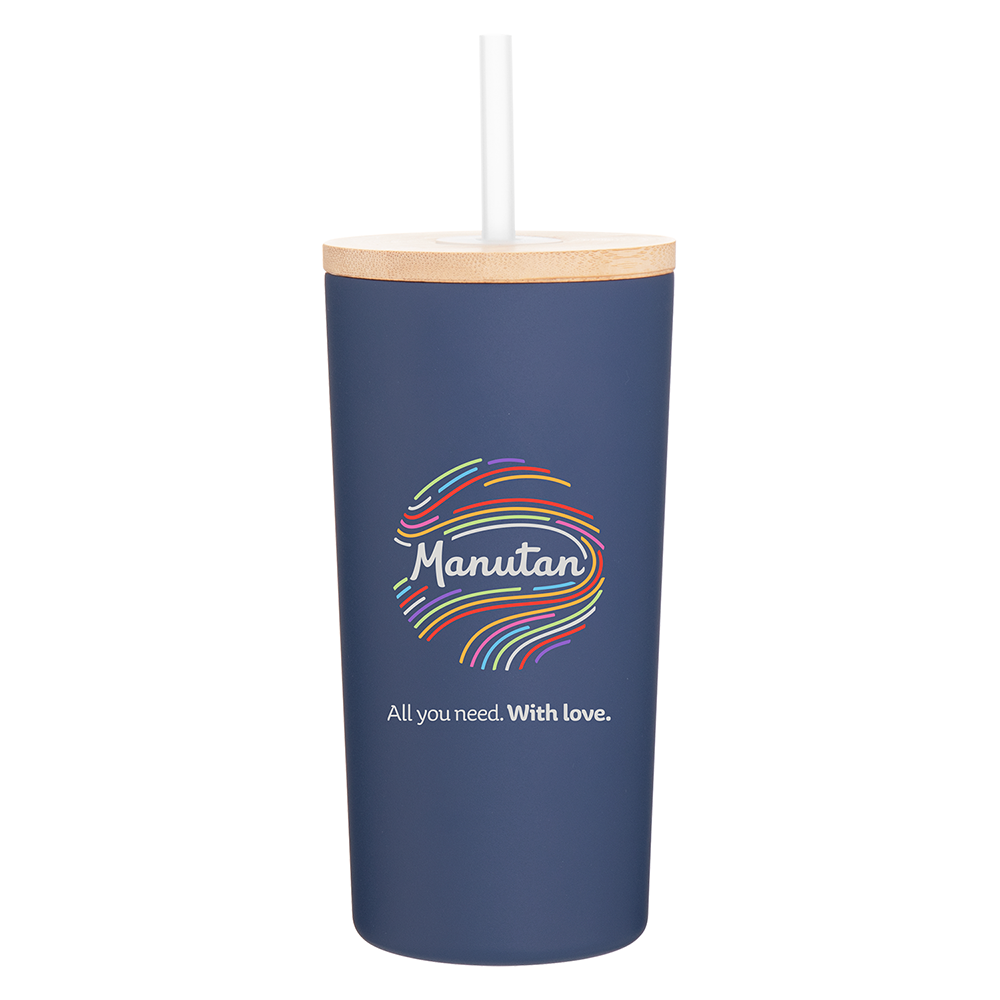 Wren Powder Coated Vacuum Tumbler with Straw – 16.9 oz - 861512z0