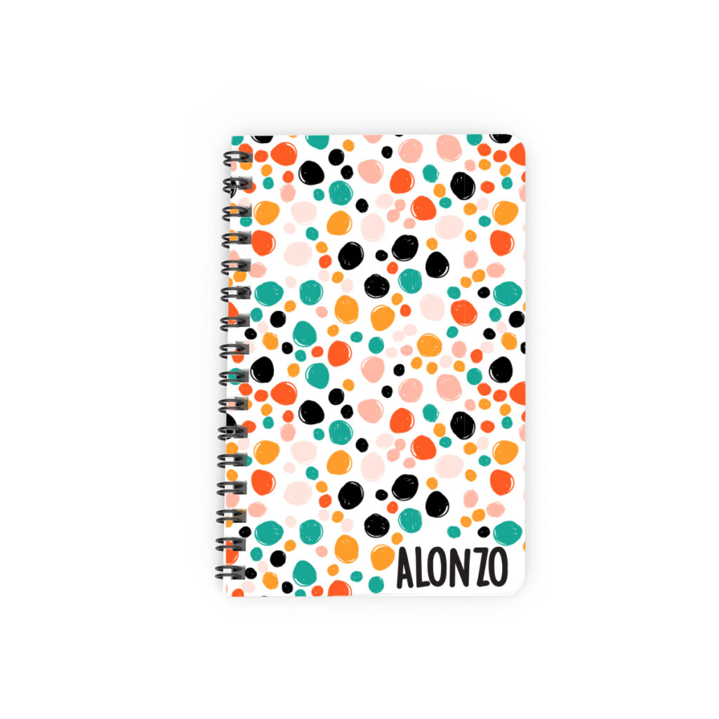 Powerstick Acorn Side Bound Notebook - 94070_WHTBLK_Colorbrite