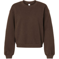 American Apparel ReFlex Women’s Fleece Crewneck Sweatshirt - American_Apparel_RF494_Brown_Front_High