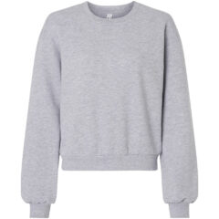 American Apparel ReFlex Women’s Fleece Crewneck Sweatshirt - American_Apparel_RF494_Heather_Grey_Front_High