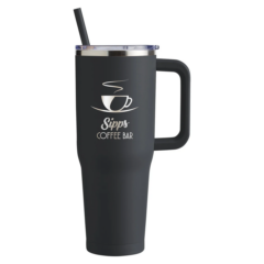 Harriton Vacuum Travel Tumbler – 40 oz - Harriton Vacuum Travel Tumbler 8211 40 oz 8211 Dark Charcoal