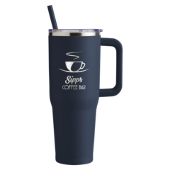 Harriton Vacuum Travel Tumbler – 40 oz - Harriton Vacuum Travel Tumbler 8211 40 oz 8211 Dark Navy