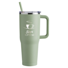 Harriton Vacuum Travel Tumbler – 40 oz - Harriton Vacuum Travel Tumbler 8211 40 oz 8211 Green Mist