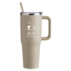 Harriton Vacuum Travel Tumbler – 40 oz - Harriton Vacuum Travel Tumbler 8211 40 oz 8211 Khaki