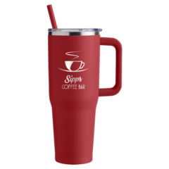 Harriton Vacuum Travel Tumbler – 40 oz - Harriton Vacuum Travel Tumbler 8211 40 oz 8211 Red