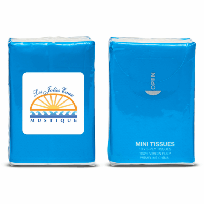 Mini Tissue Packet 8211 Process Blue