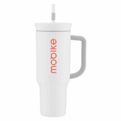 Owala® Vacuum Tumbler with Straw – 40 oz - Owala Vacuum Tumbler with Straw 8211 40 oz 8211 Shy Marshmallow